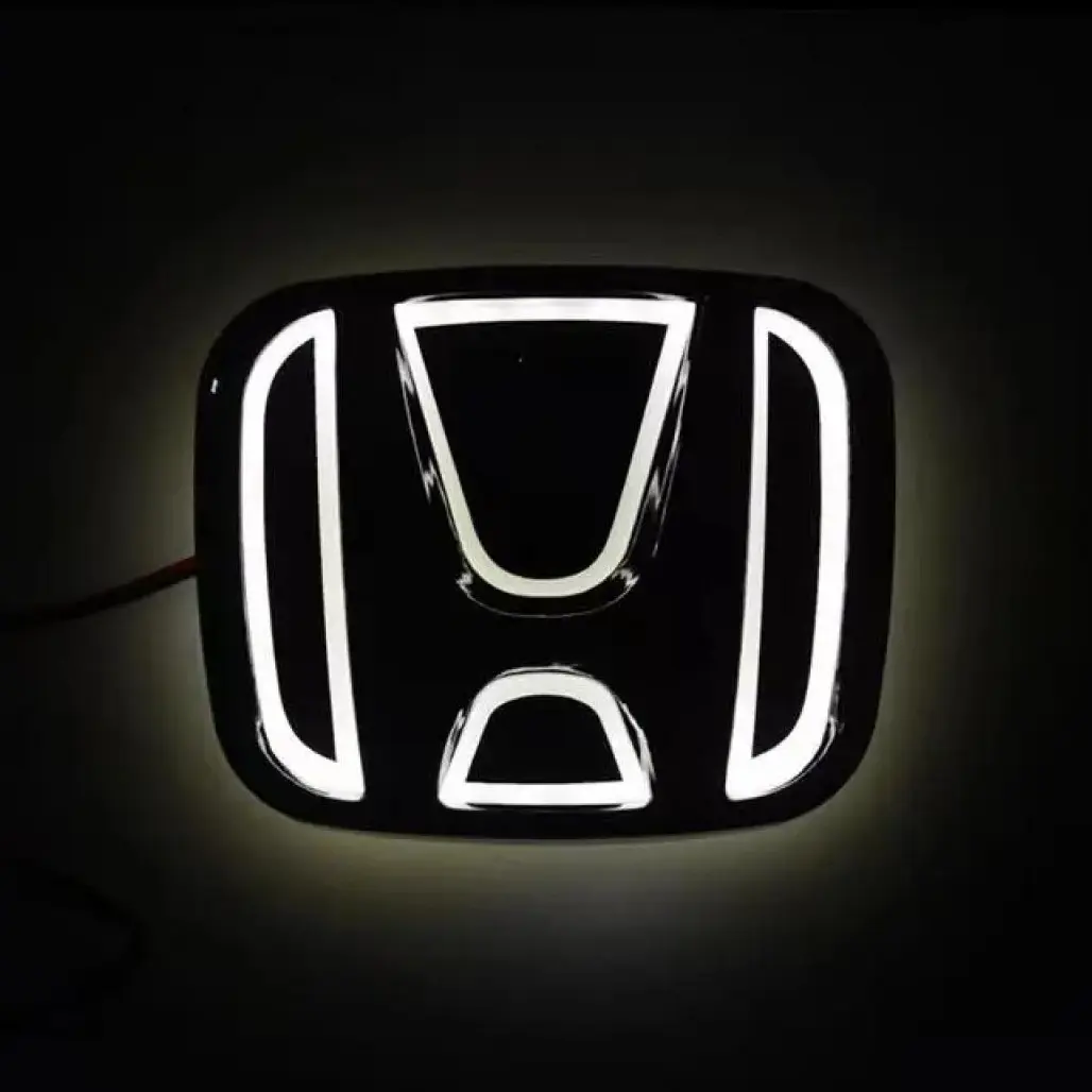 LED Illuminated Rear Emblem Badge, Compatible with Honda Civic Accord CR-V Fit, Waterproof Plug & Play Light Up Trunk Logo Exterior Accessory