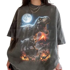 Vintage Dinosaur 90s Comfort Colors Shirt, Vintage Retro Prehistoric Jurassic Shirt, Crew Neck, Menswear Top, Womenswear Top Underwear Streetwear