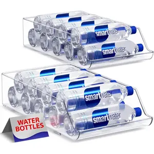 2-Pack Water Bottle & Can Organizer – Drink Holder for Refrigerator, Pantry, Kitchen Storage & Organization