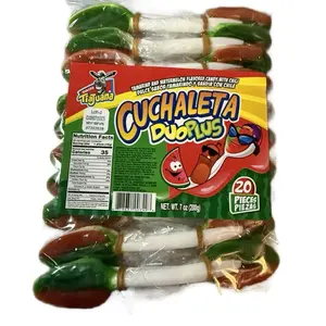 Tiguanas Cuchaleta Duo Plus Tamarindo and Watermelon Flavored Candy with Chili 20 Pieces