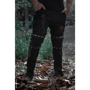 Annihilate Safety Pin Studded Pants [Unisex]