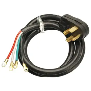 Master Electrician 09154ME 10-4 Black Dryer Cord - 4 ft.