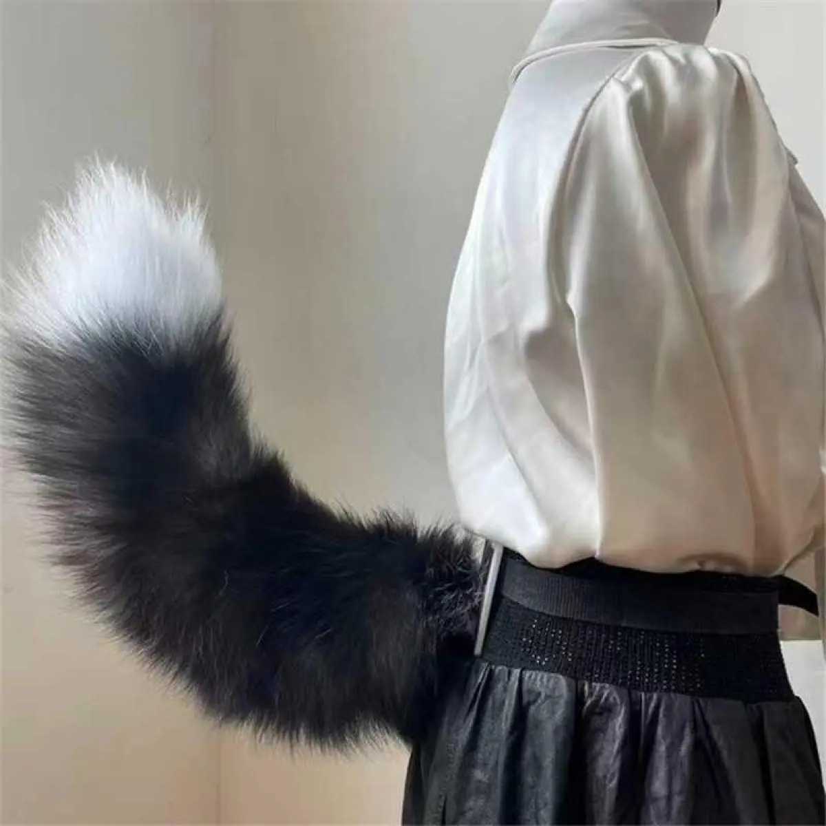 Women's 5-Inch Voice-Controlled Remote Operation Anime Devil Tail - Rechargeable USB Light-Up Costume Accessory for Cosplay, Costume Parties, Halloween - Durable, Fashionable Faux Fur Party Accessory