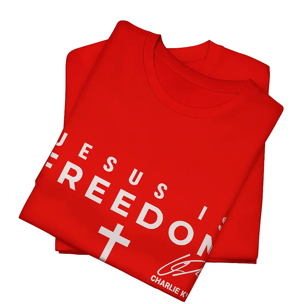 Jesus is freedom shirt, We wear Red in 14th October T Shirt, Full Colors, Full Sizes, For Men, For Women Sweatshirt, Gift For Him, Gift For Her