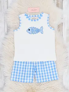 Gingham Fish Bone Outfit