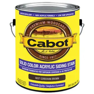 212 MAIN Cabot Samuel 0837-07 1-Gal Cordovan Brown Siding Stain with UV Protection for Automotive & Motorcycle Paint Care, Acrylic Stain