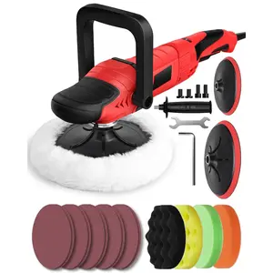 Car Buffer Polisher  6 Variable Speed 1000-3500 Rpm Rotary Waxer Kit With 6-inch And 7-inch Backing Plate 1200w For Detailing Polishing Waxing