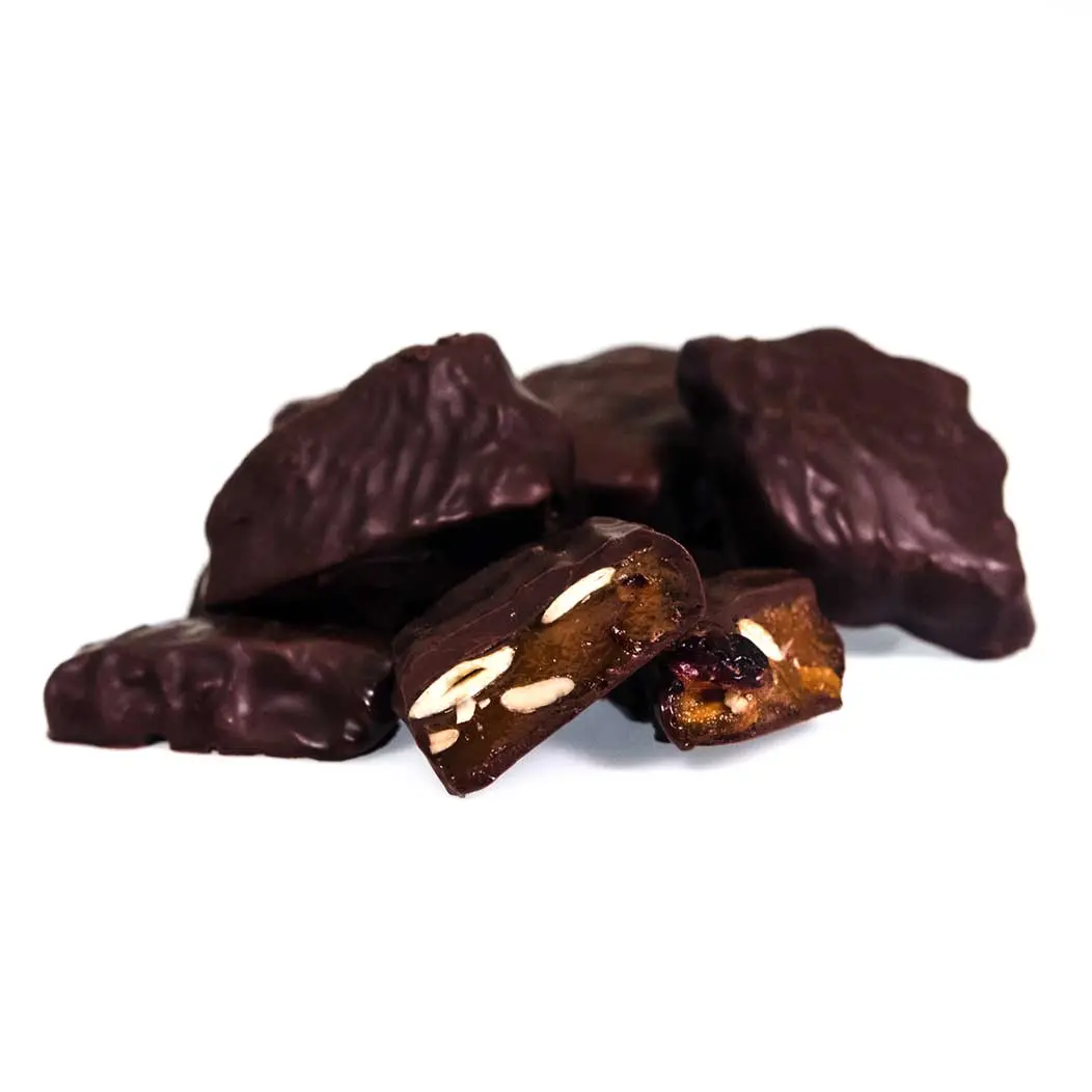 Jacques Torres Chocolate's Pumpkin Seed Brittle Buttery Toffee Filled with Pumpkin Seeds Dried Cranberries 6 oz 170g Delightful Snack