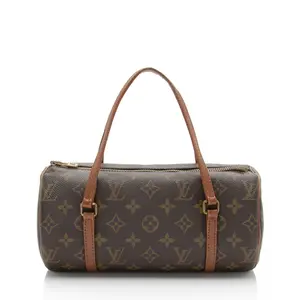 Pre-owned Louis Vuitton Leather Shoulder Bags Vintage Monogram Canvas Papillon 26 Satchel