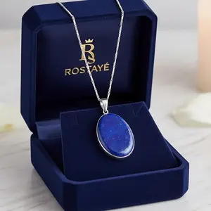 Lapis Lazuli Necklace - Elegant Blue Stone Pendant on Silver Chain - Perfect for Everyday Wear and Special Occasions