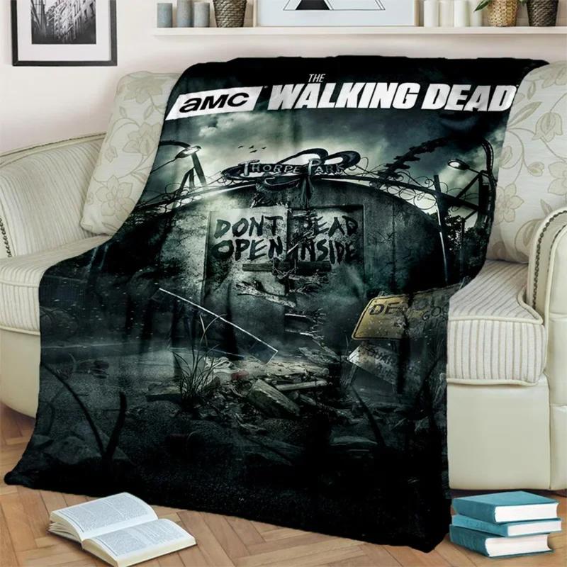 3D Horror TV The Walking Dead TWD Blanket,Soft Throw Blanket for Home Bedroom Bed Sofa Picnic Travel Office Cover Blanket