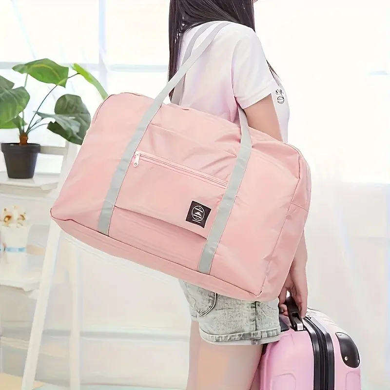 Large Capacity Travel Bag, Foldable Carry On Duffel for Overnight Stays, Gym & Shopping