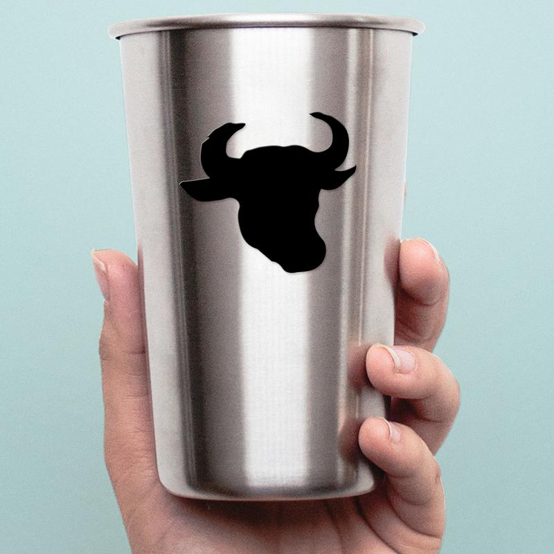 Transparent Decal Stickers Of Solid Bull Head Premium Waterproof Vinyl Decal Stickers For Laptop Phone Accessory Helmet Car Window Mug Tuber Cup Door Wall Decoration