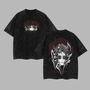 [$$$ROCKLIFE] Bad Omens 'Spider Lady' Retro Unisex Washed Hoodie – Do You Feel Love North America 2026 Tour Washed Heavy Cotton Oversize Unisex Rock Band Hoodie & T-Shirt, Anime Girl Face Graphic Top, Retro Music Fan Gift, Emo Grunge Aesthetic Merch