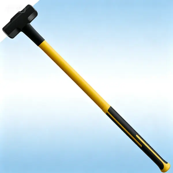 Heavy Duty 6lb Sledge Hammer with Fiberglass Handle, Overstrike Protection and Textured Grip for Striking Drilling and Cracking, 35-Inch Professional Demolition Tool, Reusable Durable Construction Hammer