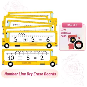 [Gift] Number Line Dry Erase Boards Cards - 26 pcs, 14"x4", Double-Sided 0-10 & 0-20, Math Manipulatives for Kids, Student, 1st Grade Classroom Must Haves