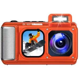 MaxMango V08Pro 8K WiFi 15m/49FT Waterproof Camera with Dual Screens