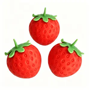 2026 Strawberry Squishy, Realistic Strawberry Stress Ball, Squeezable Toy Fruit Ball,Party Favor Slow Rise Pressure Release Toy Adults