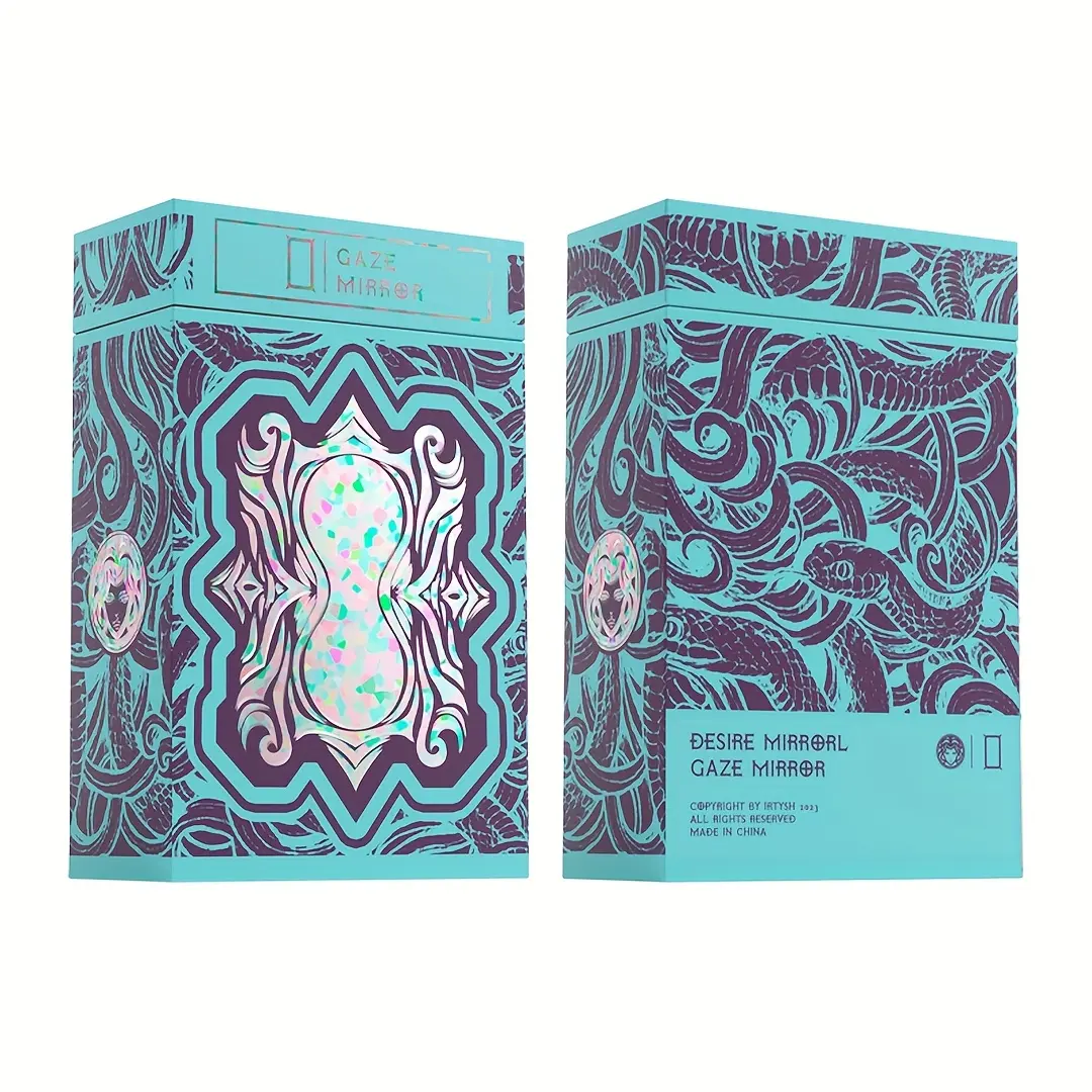 【Wohstudios】1 Set of Crystal Style Medusa's Eye Tarot Cards, Mystic Divination Tools for Beginners, Laser Stamped Sides, Language Guide included