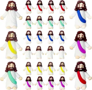 Set of 30pcs Action Figures Little Jesus Figures, Tiny Jesus Figures to Hide and Seek Religious Gifts for Easter Egg Stuffers