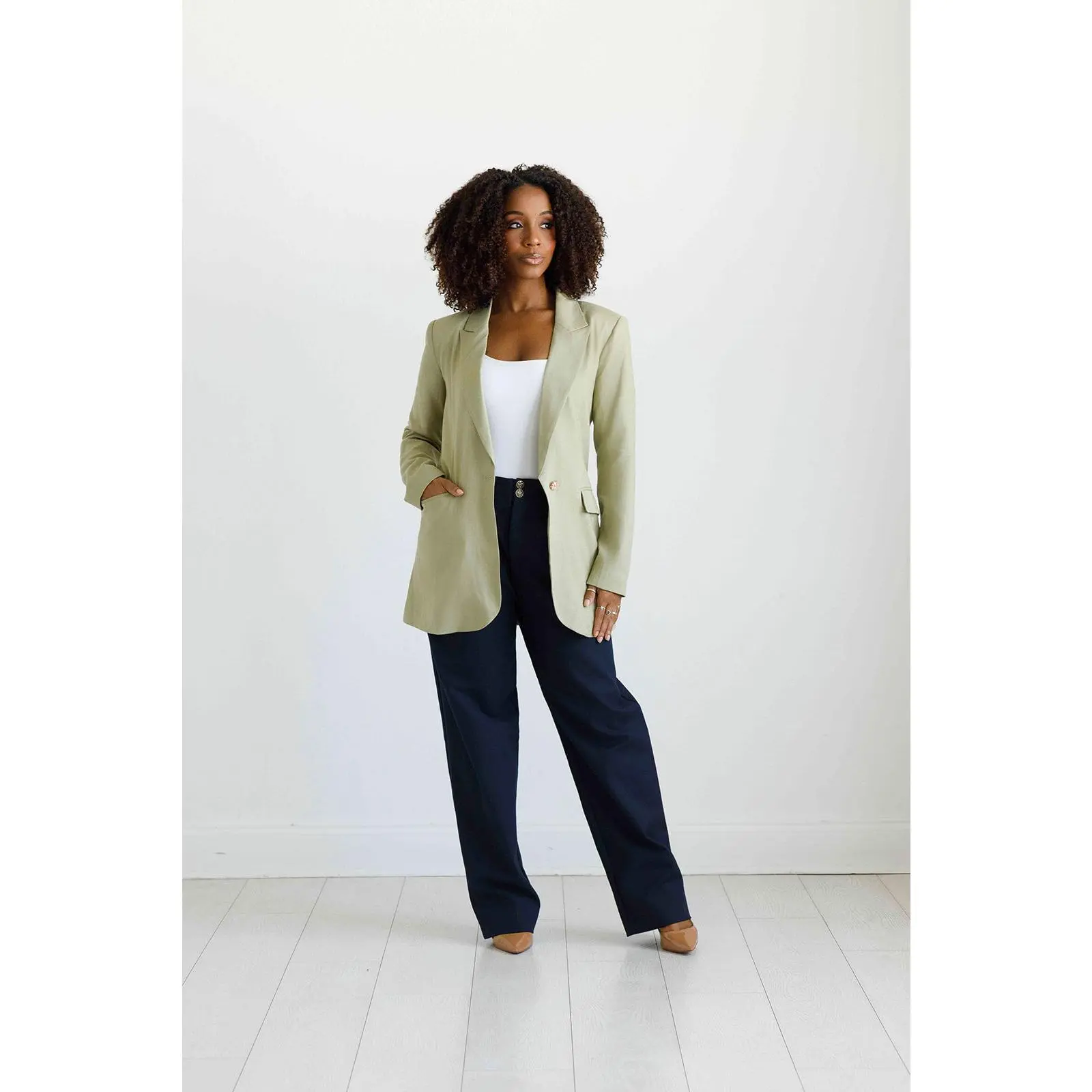 The Birds And The Bees | Oversized Linen Blazer