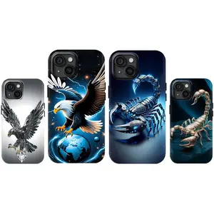 Tech-Inspired American The Eagle and the Scorpion Design Phone Case Anniversary Celebration FL Two-In-One Phone Case Durable And Trendy Protection For iPhone17 16, 15, 14, 13, 12 Plus, Pro, Max, and Samsung S26-22