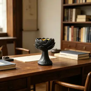 Multifunctional Lotus Incense Burner, Durable Resin Craft, Home Decor, Yoga Meditation Spa Tea Ceremony