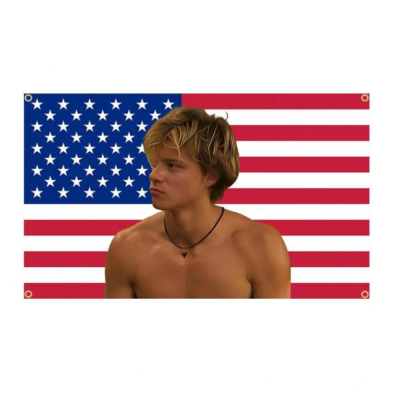 1pc Multicolor JJ Maybank Outerbanks OBX American Flag Aesthetic Tapestry - Home Decor Bedroom Decoration, Home And Garden Banner
