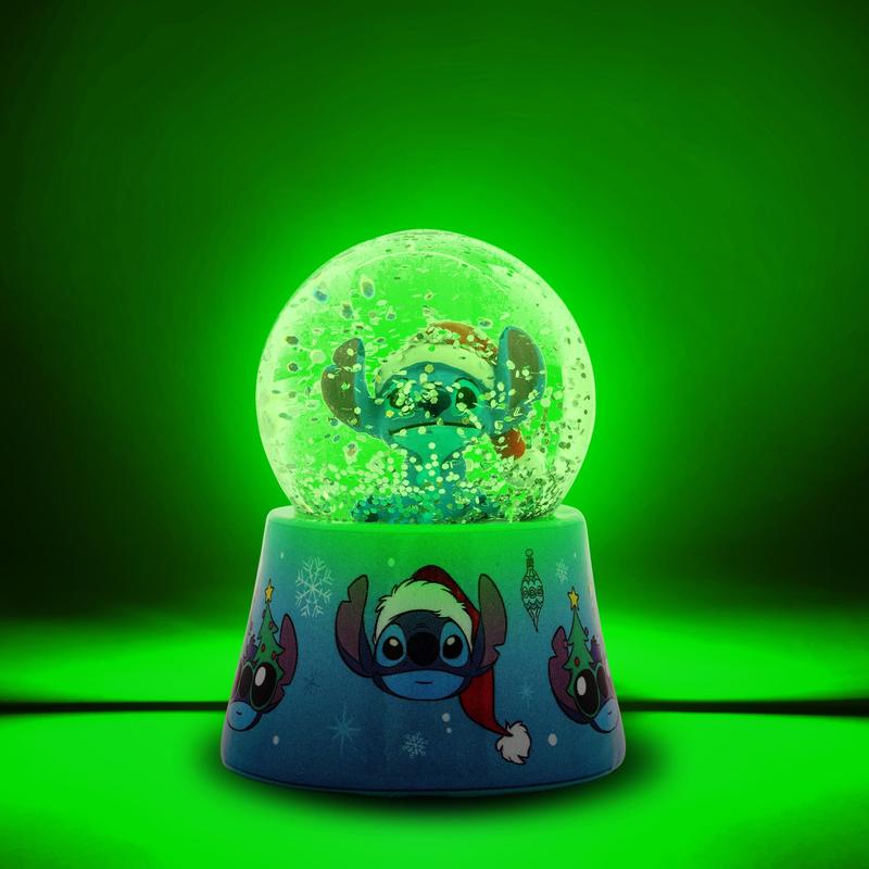 Disney Lilo & Stitch Santa Stitch 3-Inch Mini Light-Up Snow Globe