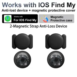 2/4 Piece Transparent Vehicle Tracker, Global Use, No Monthly Fee, Magnetic Case, Compatible with Apple Find My (iOS Only)