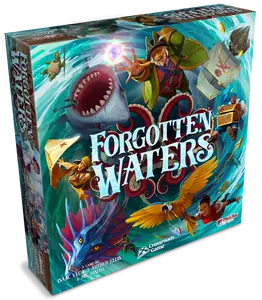 Forgotten Waters Board Game - Embark on a Hilarious Pirate Adventure in a World of High Seas Hijinks! Cooperative Strategy Game, Ages 14+, 3-7 Players, 2-4 Hour Playtime, Made by Plaid Hat Games