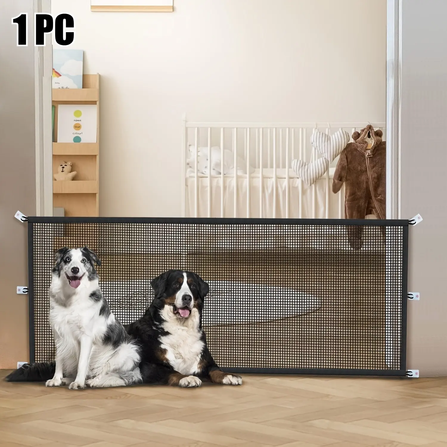 2pack Pet Fence, A Universal Indoor Home And Outdoor Pet Partition Suitable for Cats And Dogs, Featuring A Portable And Space-saving Design. It Comes with An Easy-to-install Safety Gate That Can Be Set Up Quickly Without The Need for Tools.