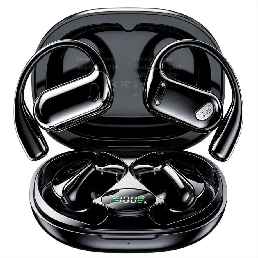Open Ear Earbuds –80H Playtime Open Ear Headphones,Over Ear Earbuds with Ergonomic Earhook,arbuds Wireless Bluetooth, Sweat & Water-Resistant Earphones, Running Headphones with Ultra-Lightweight