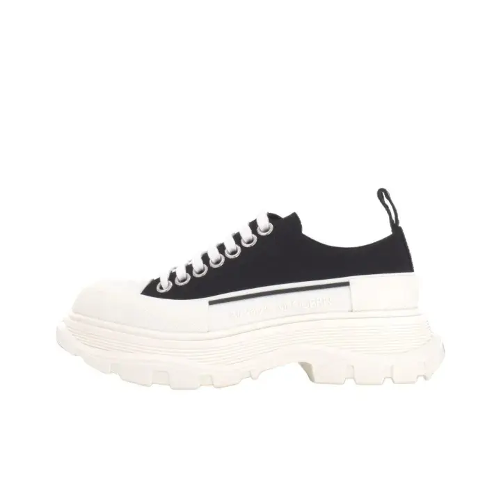 Brand New Sealed with Original Shoe Box Unisex Black White Low Top Chunky Platform Canvas Sneakers Rugged Thick Elevated Sole Vintage Streetwear Casual Trainers For Men Women Teen