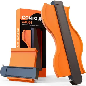 Contour Gauge Duplicator with Lock, 2 Pack Widen Shape Contour Duplication Gauge Profile Tool (5" & 10"), Precisely Copy Irregular Shape Instant Template for Corner, Pipe, Tile, Flooring, Molding