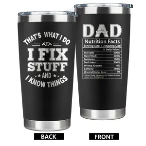 Fathers Day Gifts For Dad From Son Daughter- 20 Oz Travel Coffee Mug Tumbler Daddy Cup, Unique Best Dad Ever Funny Cool Useful Inspired Birthday Day Presents For Man/Men husband, new Dad Holiday Gift Sentimental Flask Drinkware Water Bottles Bottled