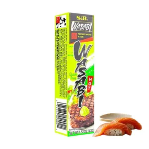 S&B Hot Wasabi Paste - Authentic Japanese Sushi & Sashimi Dipping Sauce 43g | Spicy Flavor Taffy | Gluten-Free | Perfect for Sushi Lovers