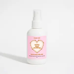 Sticky Dates Pudding Body Milk Mist Spray For Body & Hair - Fragrant Hair and Body Spray Milky Mist - Alcohol Free Body Mist - Vanilla and Dates Scent