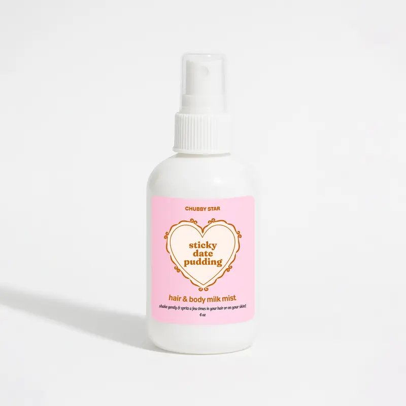 Sticky Dates Pudding Body Milk Mist Spray For Body & Hair - Fragrant Hair and Body Spray Milky Mist - Alcohol Free Body Mist - Vanilla and Dates Scent