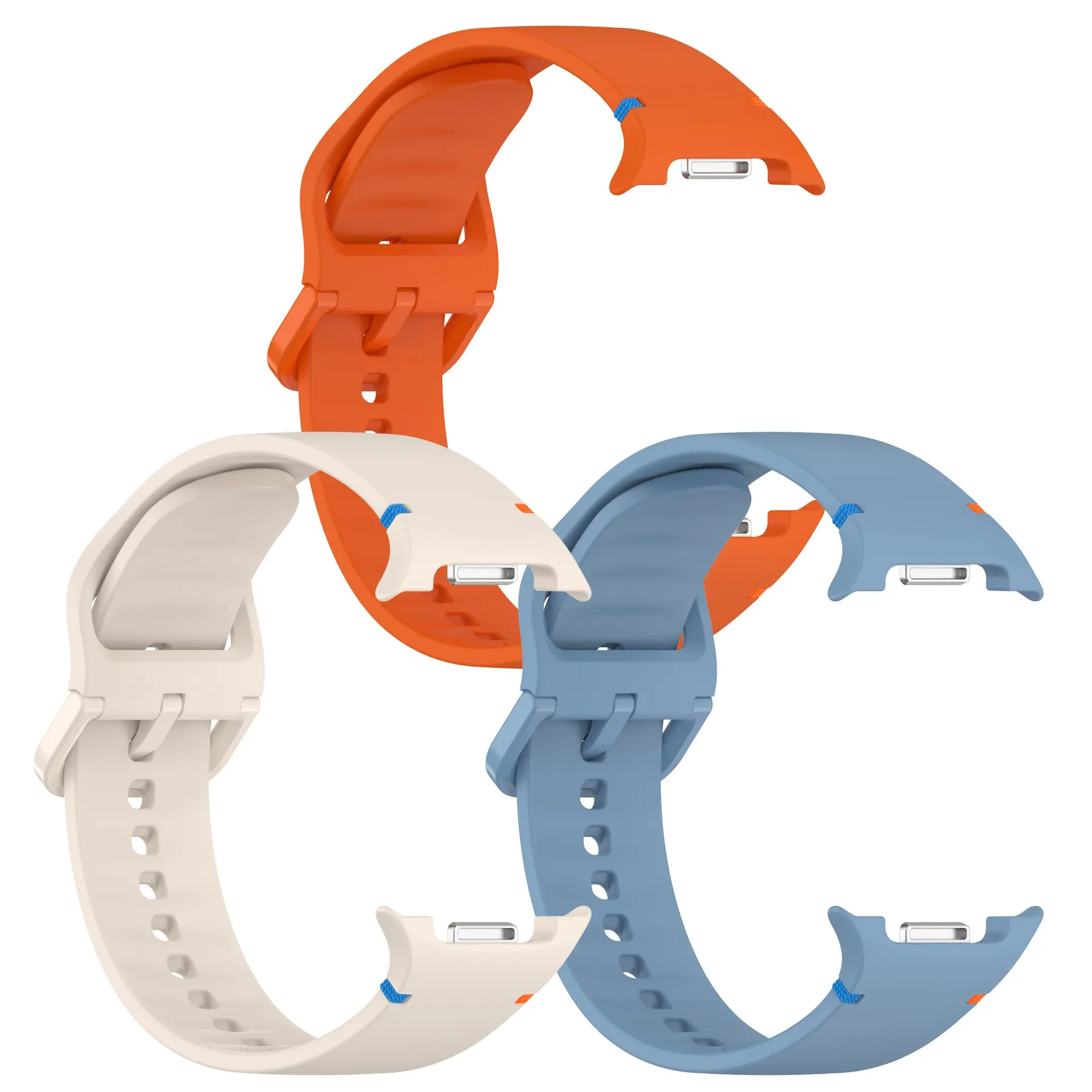 3 Pack Sport Bands for Samsung Galaxy Watch 8 Band 40mm 44mm Galaxy Watch 8 Classic 46mm, Soft Silicone Replacement Strap Smartwatch Strap Smart Watch Straps for Men Women