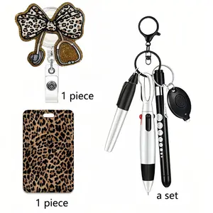 Nurse ID Badge Holder with Card Case, Retractable Nursing Badge Reel with Rotating Clip, Medical Assistant Badge Accessories, Teacher Office Wear