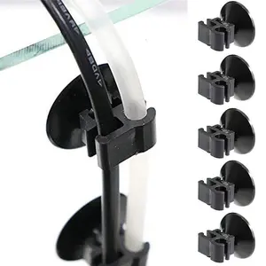 Aquarium Suction Cup Clip Fish Tank Oxygen Tube Hose Pump Power Cord Buckle Wire Finisher, Without Battery