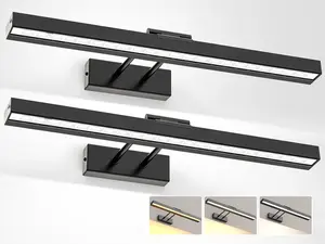 Picture Light with Remote,Rechargeable Picture Frame Lights,4000mAh Battery Painting Light Adjustable Degree with Magnet, Wall Light for Portrait Gallery Black 2 Pack [Energy Class E]