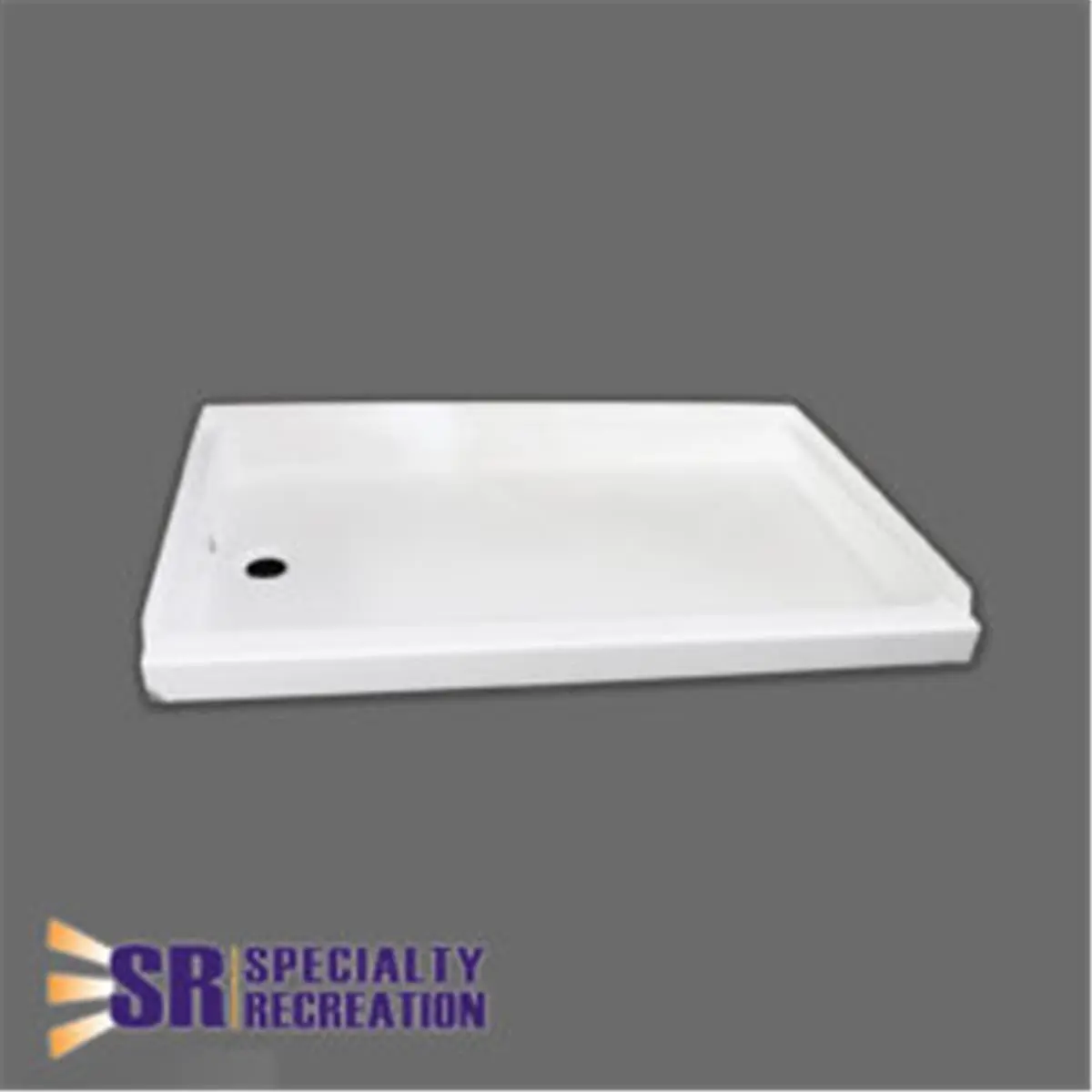 212 MAIN Left-Hand Rectangular Shower Pan, 24x36 in, White, Specialty Recreation SP2436WL