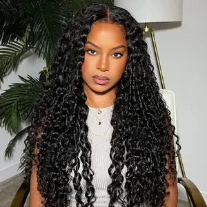 ISEE HAIR Wear Go 7*5 Water Wave Glueless Human Hair Wigs With Drawstring Pre-Cut Lace Front & Pre Plucked Natural Hairline & Pre-bleached Tiny Knots Glueless Human Wigs Beginners Friendly  Vacation Hair #Summervibes#ISEECrochetNewArrivals