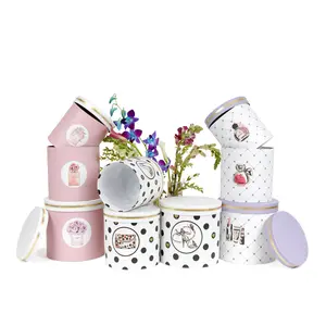 Set of 3, Round Boxes for Unique Flower/Gift Arrangements, Fashionista Collection, Various Designs | W535