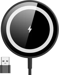 Magnetic Wireless Charger for iPhone 16/16 Pro/16 Pro Max/16 Plus/15/14/13/12 Series, 15W Max Fast Mag Safe Charging Pad for AirPods Pro 3 2 (Black)
