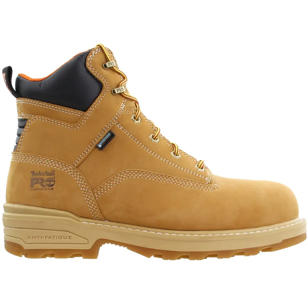 Timberland PRO Mens Resister 6 Inch Waterproof Composite Toe  Work/Duty - Brown
