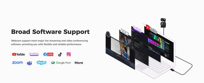 OBSBOT Tiny SE 1080P Webcam 100 FPS with AI Tracking, 1/2.8" Sensor, Gesture Control, Dual ISO, DOL HDR, Web Camera for Desktop and Laptop Use