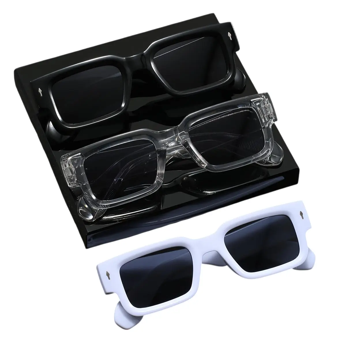 3 Pcs Retro Full Rim Lightweight Eyeglasses Set With Blue Light Blocking Lenses, Classic Fashion Non Prescription Eyewear, Practical Daily Accessory Suitable for Summer Beach Vacation, Outdoor Activities ,father's day gifts